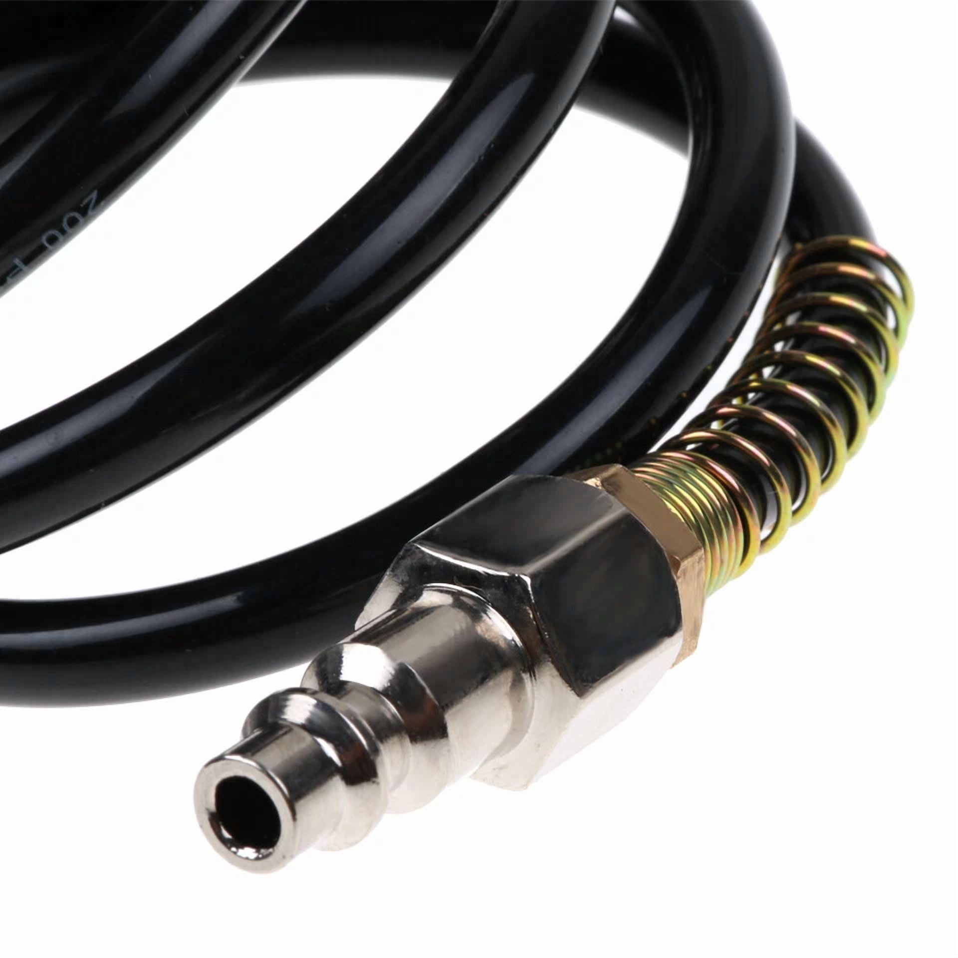 CIRCLE- Air Hose 25Ft 1/4 Rubber Air Compressor Hose Quick Coupler Fittings 200Psi