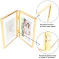thumbnail image 3 of Gold Floating Frame &#x Vertical Set For Picture x x x Tabletop Shelf Photo Frame Classy For Wedding Birthday Anniversary Home or Office Decor, 3 of 5