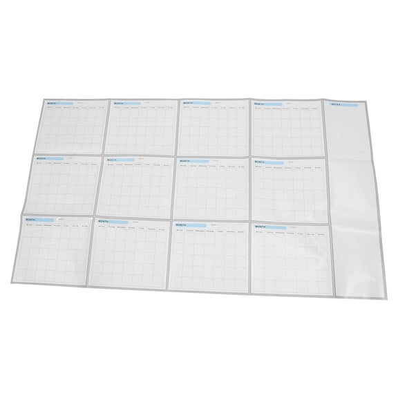 LOLIPPYY Giant Writable Wall Calendar Blank Undated Monthly Planner with Erasable Surface for Organization