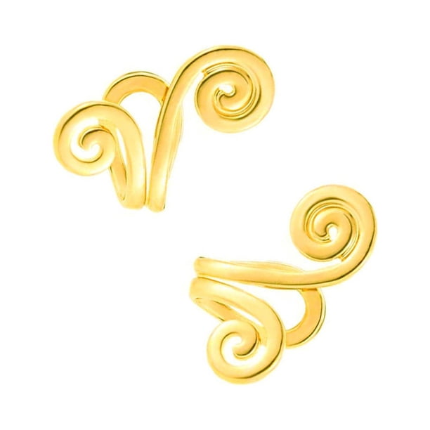 Minnieouse Pendientes de Clip para mujer, hermoso regalo de joyería, estilo Simple, Color sólido, pendiente sin perforación, colgante, Ropa, zapatos y accesorios Miscelánea Dorado