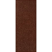 Home Queen Solid Beige Color Custom Size Runner Area Rugs Chocolate - 2' x 4'