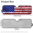 thumbnail image 7 of XYZCANDO American Flag Windshield Sun Shade Polyester Fully Covered Foldable Front Sunshade for Jeep Wrangler TJ JK JKU Sport Sahara Rubicon 2 Door & 4 Door 51.57 in *16.14 in, 7 of 7