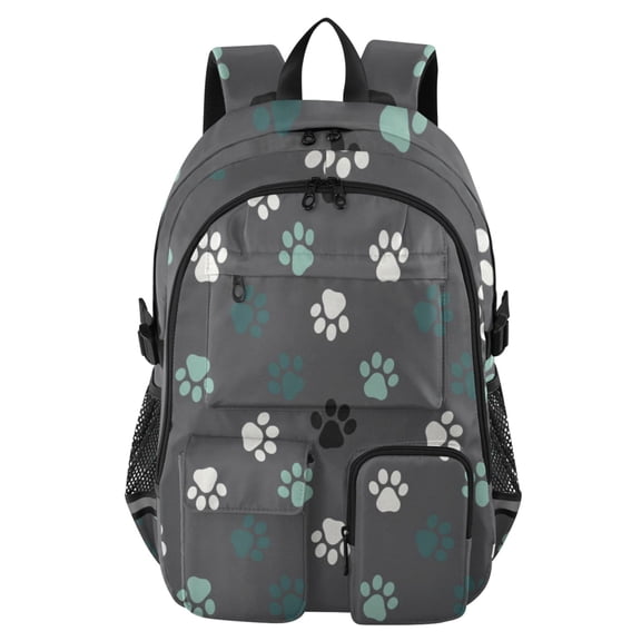 DIXRUYEE Cartoon Dog Claw Backpack for School 14”Laptop Compatible with Reflective Safety Strips