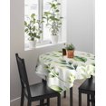 thumbnail image 4 of Sage Green Leaves Suqare Tablecloth - 60 x 60 Inch, Summer Botanical Farmhouse Leaf Watercolor Waterproof & StainResistant Tablecloth, Washable Oil-proof Table Cover for Dining/Party/Wedding/Buffet, 4 of 9