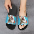 thumbnail image 6 of GZHJMY Stylish Slides for Women Men, Cat and Strawberry Collage Soft Flexible Slip-on Sandals Slippers, 6 of 7