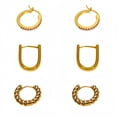 thumbnail image 2 of 14K Gold Plated Hypoallergenic Small Hoop Earrings Set, Chunky Huggie Stackable Earrings for Women, 2 of 9