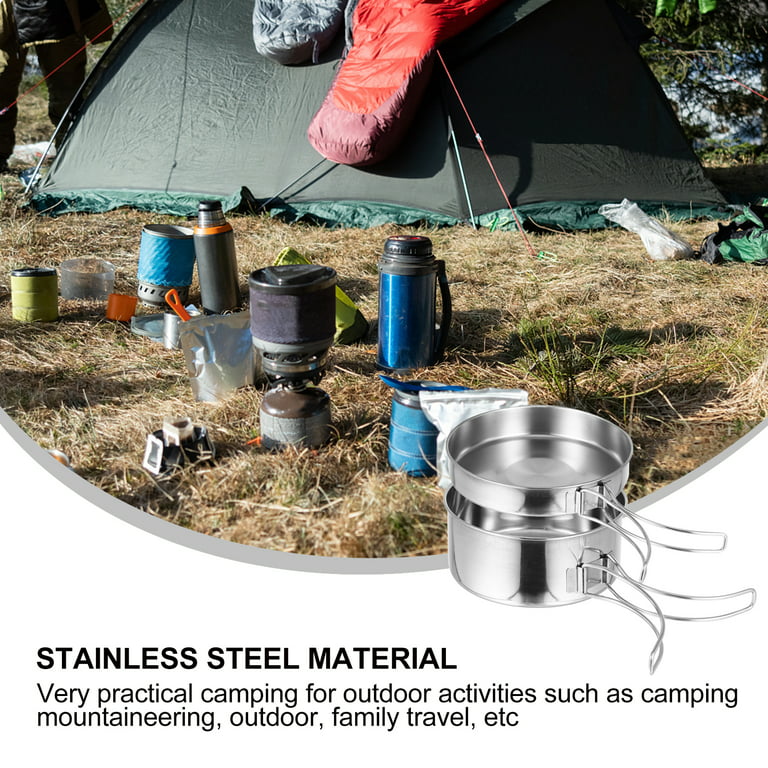 8 Pcs Camping Cookware Kit Backpacking Cooking Set Outdoor Cook Equipment  Parts