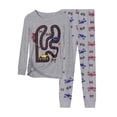 thumbnail image 4 of KPOPLK Pajamas Set for Kids Pjs 2 PCS Long Sleeve Top and Pants for Toddler Infant Cotton Clothes Animal Print Grey Size 8-9 Years, 4 of 4