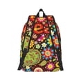 thumbnail image 3 of Balery Hippie Peace Love Vintage Canvas Backpack for Men and Women - Large Capacity, Durable Travel Laptop Bag for School, Work, Hiking, and Outdoor Activities, 3 of 7