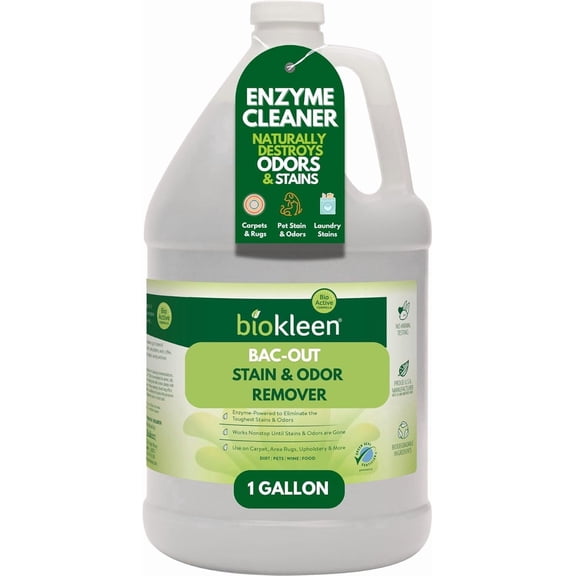 Biokleen Bac-Out Enzymatic Odor & Stain Remover for Pet Stains, Urine, Laundry, Diapers, Wine, Carpet, 128oz