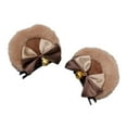 thumbnail image 6 of 2 Pieces Cartoon Animal Ears Hair Clips Bear Ear Hair Clips Party Headpiece Anime Cosplay Lolita Barrette for Party Cosplay Anime Theme Girls Brown, 6 of 8