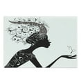 thumbnail image 1 of Zodiac Capricorn Cutting Board, Monochromatic Fashion Design Girl Side Silhouette with Horoscope Sign, Decorative Tempered Glass Cutting and Serving Board, in 3 Sizes, by Ambesonne, 1 of 2
