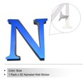 thumbnail image 3 of 3D Acrylic Alphabet Mirror Wall Stickers Letter N Self-Adhesive Home Decor Letter Sign Art Sticker Decal Blue, 3 of 6