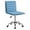 Light Blue, variant on XPOPR Mid Back Task Chair, Low Back Leather Swivel Office Chair, Vanity Chair for Makeup Room, Computer Desk Chair Retro with Armless Ribbed (Black)