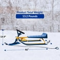 thumbnail image 2 of Machrus Frost Rush Snow Sled with Padded Steering Wheel, Twin Brakes & Pull Rope - Winter Racer Snow Sled for Kids and Adults for Sledding, 2 of 9