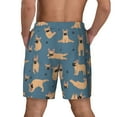 thumbnail image 4 of Uemuo French Bulldog Yoga Pattern Mens Swim Trunks Quick Dry Board Shorts with Mesh Lining, Stretch Beach Shorts Quick Dry No-Chafing Board Shorts-3X-Large, 4 of 9