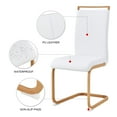 thumbnail image 6 of Sumdeal Modern Dining Chairs Set of 4,Modern Dining Chairs with C-Shape Metal frame leg with High Density Sponge Leather,Dining Chairs for Dining Room,Kitchen,Living Room, 6 of 7