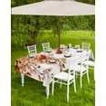 thumbnail image 4 of nqOlkjepod Burnt Orange Eucalyptus Outdoor Tablecloth with Umbrella Hole & Zipper, Summer Leaves Pastoral Plants Rectangle Table Cover 60x102 Inch, Dining Waterproof Table Cloth Protector for Patio, 4 of 7