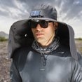 thumbnail image 4 of Sombrero Sombrero Simple al aire libre ala grande protector solar sombrero de pesca gorra de senderismo de viento grande, 4 of 5