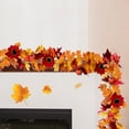 thumbnail image 4 of PEIBang Fall Maple Garland,6 Ft Autumn Fall Leave Vines and Pumpkins,Hanging Vine Garland for Indoor Outdoor Home Decor, 4 of 6