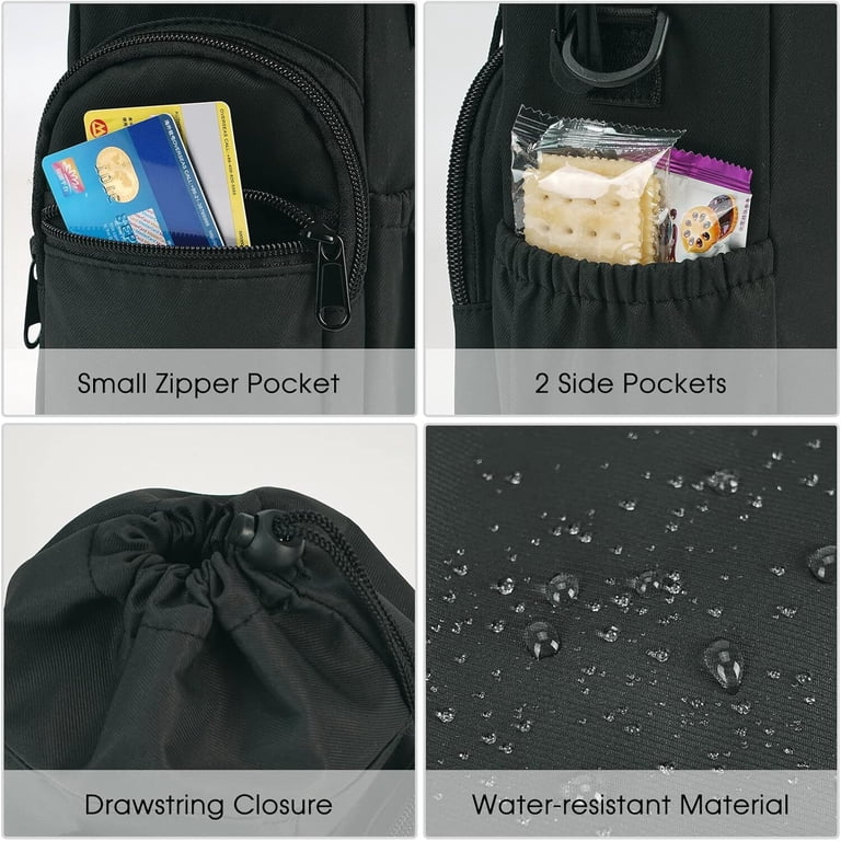 Narwey Insulated Water Bottle Sling Bag, 32-40oz Black photo 7