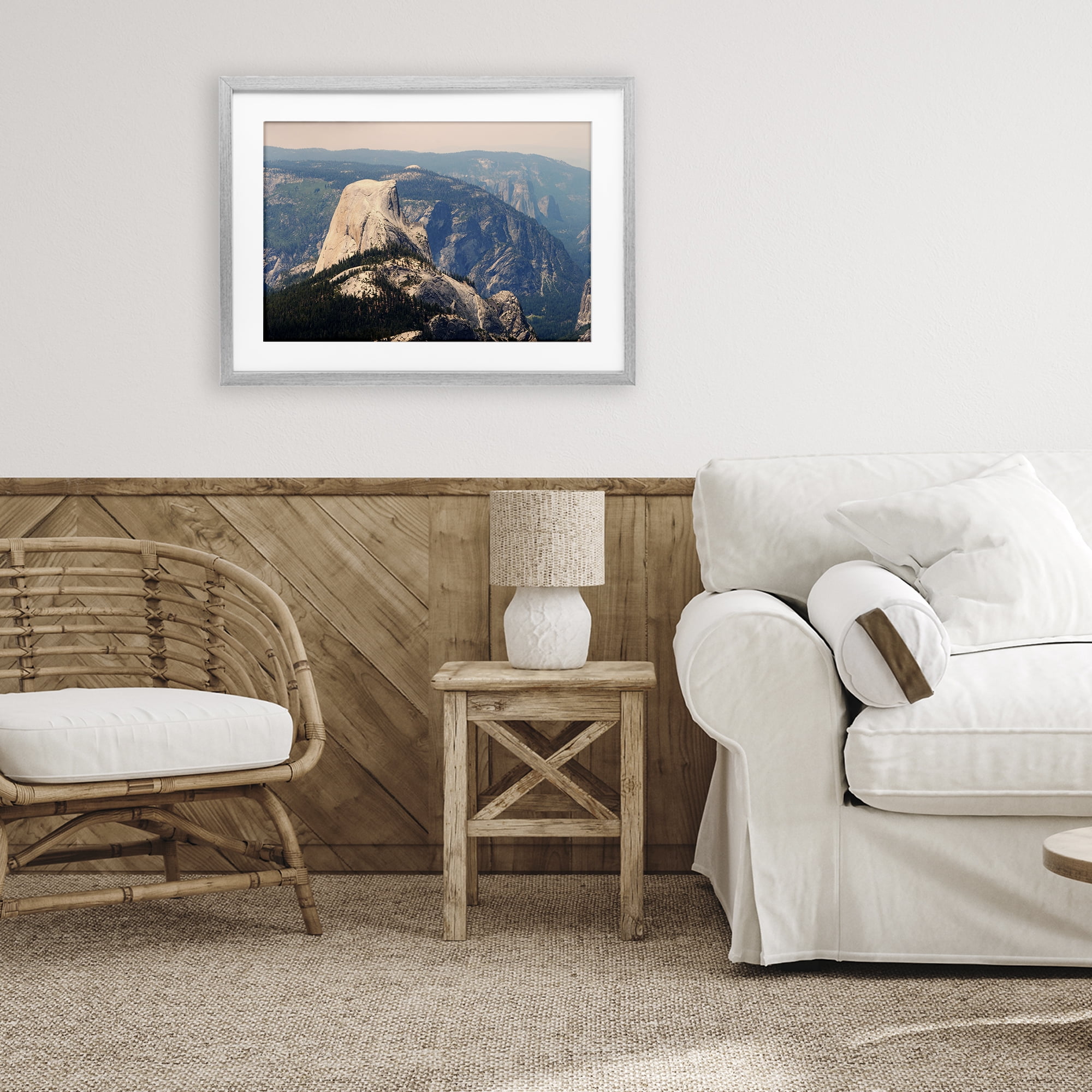 Stupell Industries Granite Monolith Above Forest Gray Framed Print Under Glass, design by Gemma Bardot