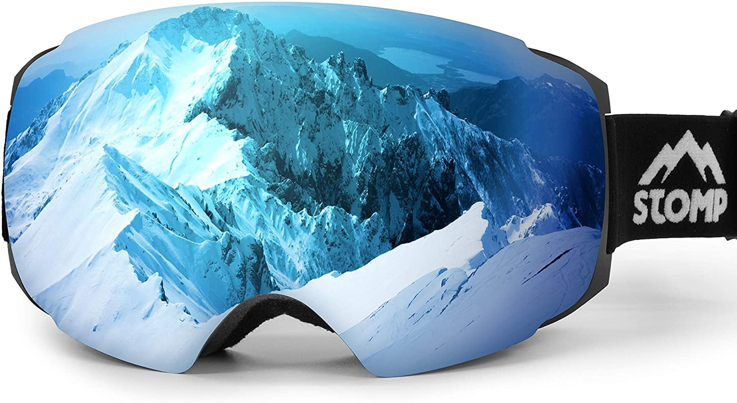 Pro Adults Ski Snow BLUE Googles Snowboarding Skating Lens 100% UV400 Protection 