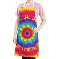 thumbnail image 5 of Rainbow Tie Dye Mandala Pattern Apron-Garden Aprons for Women with Pockets-Cotton Linen Waterproof Kitchen Cooking Gardening Aprons Adjustable for Kitchen,Cooking,BBQ and Salon 33x27 Inch, 5 of 7