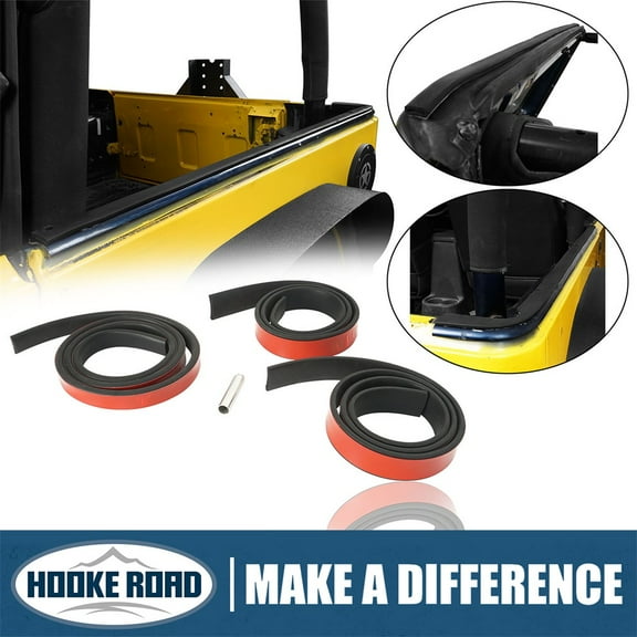 Hooke Road Hardtop Seal Strip for 1997-2006 Jeep Wrangler TJ -Eliminates Rattling/Wind Noise/Water Damage