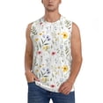 thumbnail image 1 of Balery Watercolor Floral A Camisetas sin mangas para hombre, absorbe la humedad y protege contra el mal olor.-X-Large, 1 of 7