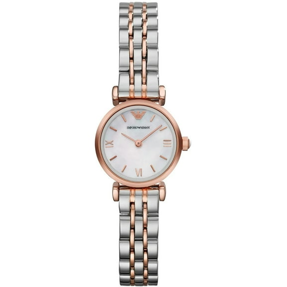 Emporio Armani Quartz White Mother of Pearl Dial Ladies Watch AR1689