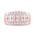 thumbnail image 1 of 14kt Rose Gold Mens Round Diamond Wedding Channel Set Band Ring 2.00 Cttw, 1 of 4
