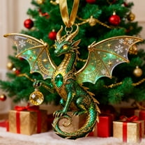 Unique Dragon Shaped Christmas Hanging Ornament, Festive Tree Pendant for Holiday Decor, Handcrafted Decorative Accent for Home(D)