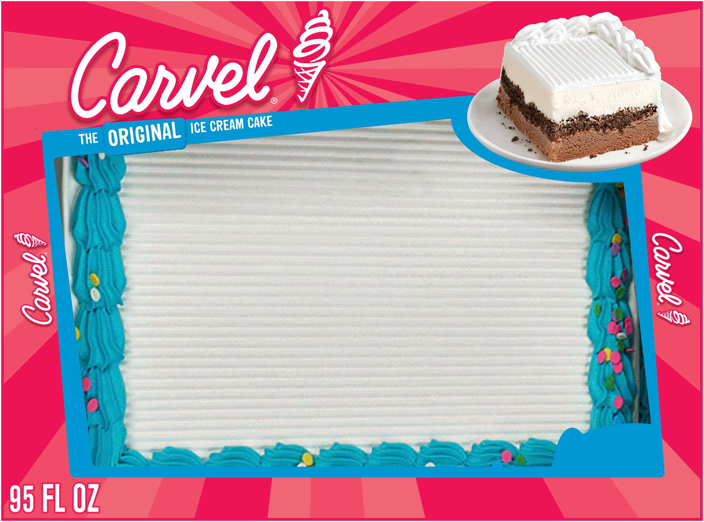 Carvel Ice Cream Cake, Chocolate and Vanilla Ice Cream, 95oz (Frozen)