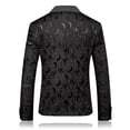 thumbnail image 2 of Traje individual para hombre, juvenil, ajustado, informal, con flores, chaqueta de rendimiento para hombre, 2 of 3