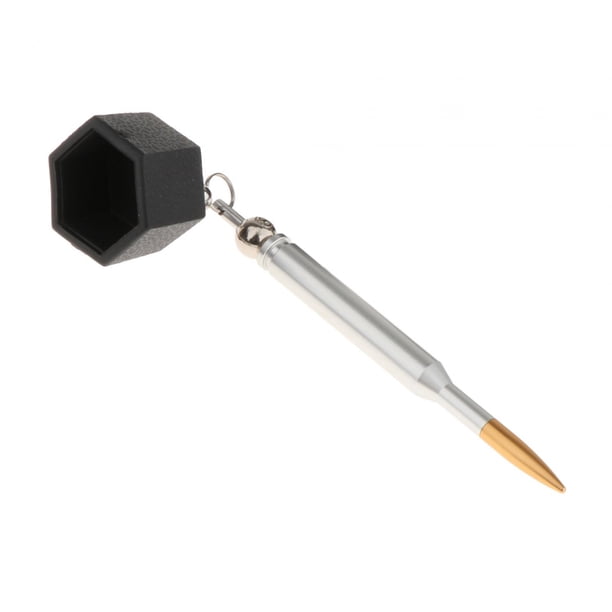 Estuche de bolsillo para tiza de billar, soporte para tiza de billar, taco de billar snooker Hexágono Plata