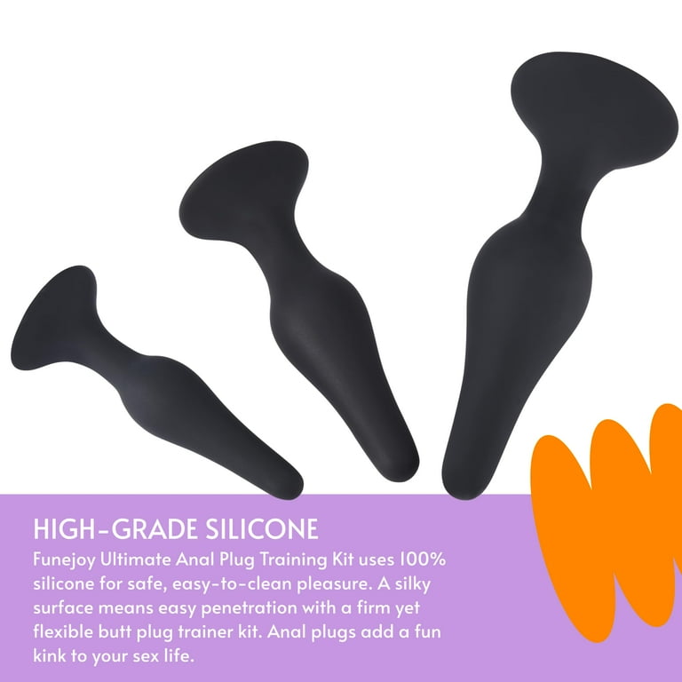 Sweet Vibes - Anal Plug Adult Toy - 3-Pack Butt Plug Training Kit for  Beginners and Advanced Users