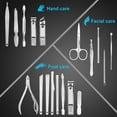 thumbnail image 3 of Manicure Set Nail Clippers Pedicure Kit -18 Pieces Stainless Steel Manicure Kit, Professional Grooming Kits, 3 of 4