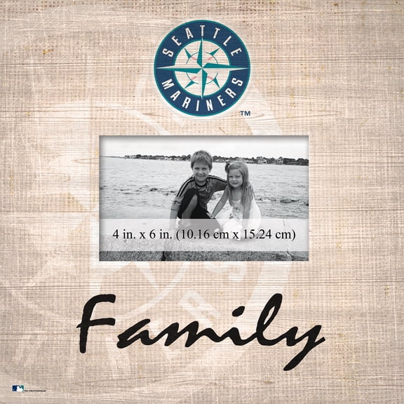 Seattle Mariners 10'' x 10'' Burlap Pattern Frame