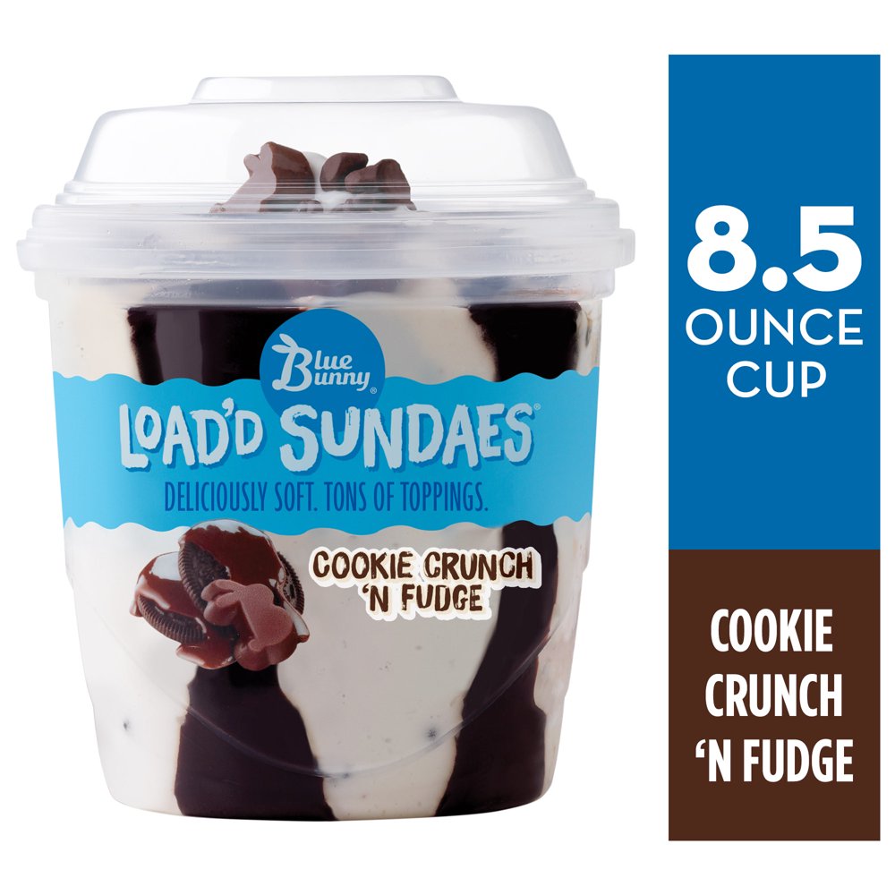 Blue Bunny Load'd Sundaes Cookie Crunch 'n Fudge Cup