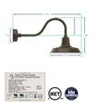 thumbnail image 2 of Cocoweb 14" Vintage LED Barn Light in Mahogany Bronze with Contemporary Arm, 2 of 6