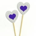 thumbnail image 3 of Darling Souvenir, Glitter Heart Cupcake Toppers, Wedding - Birthday Party Dessert Decorations - Pack Of 20, 3 of 3
