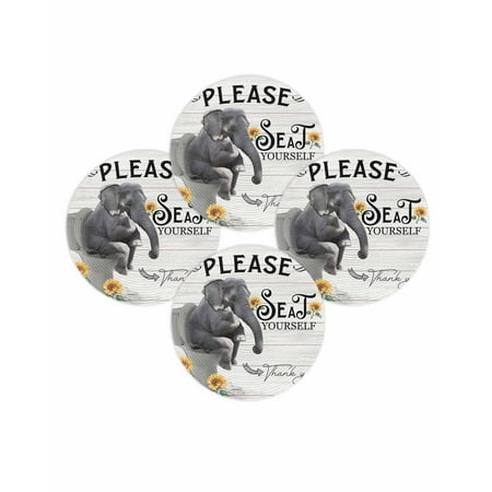 Round Placemats Set of 4 Elephant Sitting on The Toilet Place Mats Washable Woven Placemat Funny Animal Wood Sunflower Circle Braided Table Mat for Kitchen Dining Table Party Home Decor 15 Inch Round Placemats Set of 4 Elephant Sitting on The Toilet Place Mats Washable Woven Placemat Funny Animal Wood Sunflower Circle Braided Table Mat for Kitchen Dining Table Party Home Decor 15 Inch