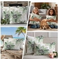 thumbnail image 4 of Green Sunflower Outdoor Pillow Covers 24x24 Set of 2,Waterproof Patio Throw Pillowcase Protectors,Spring Summer Botanical Flowers Square Decorative Pillow Shams Cushion Covers for Seat Bed Couch Sofa, 4 of 8