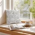 thumbnail image 3 of Halloween Pillow, 16x16 inch for Halloween Decorations Ghost Spooky Soft Plush Faux Fur White Throw Pillow, Throw Pillow for Sofa Living Room Couch Bed Home Decor, 3 of 4