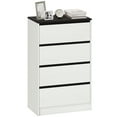 thumbnail image 1 of HOMCOM Commode à 4 Tiroirs pour Chambre, Haute Commode, Effet Bois Blanc, 1 of 10