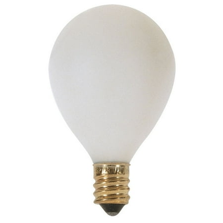 - Satco S3879 15W 120V Globe G12.5 Satin White E12 Candelabra Base Incand. bulb