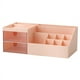 thumbnail image 1 of Organizador de maquillaje rosa con cajones, organizador de tocador para cosméticos, caja de maquillaje con cajones para tocador, dormitorio y baño., 1 of 5
