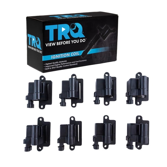 TRQ Square Ignition Coil 8 Piece Kit Set for Chevy Silverado GMC Pickup Truck V8 ICA61498 Fits select: 1999-2007 CHEVROLET SILVERADO, 2000-2006 CHEVROLET TAHOE