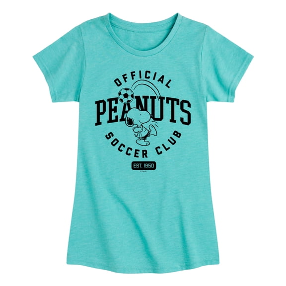 Peanuts - Soccer Club - Youth Girls Fitted Short Sleeve T-Shirt